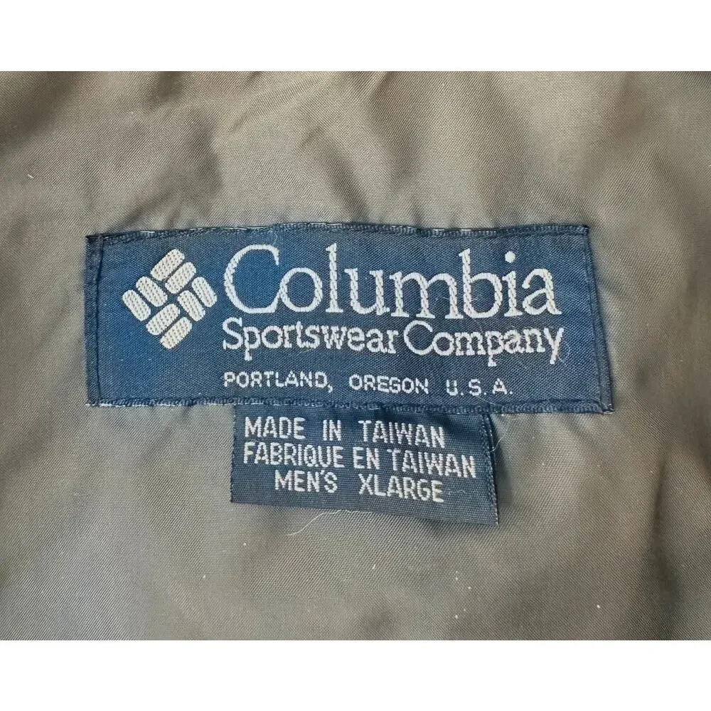Vintage 90s Columbia Convert Jacket Men's XL Taiwan Gray Tan Snowboard Ski